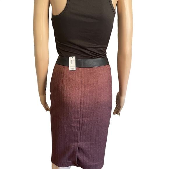 NWT The Limited Maroon midi fitted pencil skirt size 00P - Picture 8 of 14